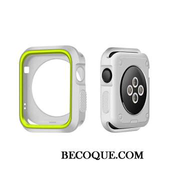 Futerał Apple Watch Series 2 Silikonowe Zielony Biały, Etui Apple Watch Series 2 Ochraniacz Bicolored