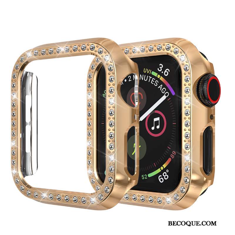 Futerał Apple Watch Series 3 Kryształkami Anti-fall Złoto, Etui Apple Watch Series 3 Ochraniacz