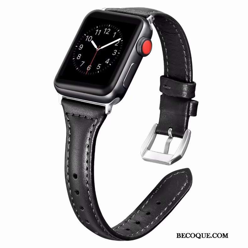 Futerał Apple Watch Series 3 Skóra Dobrze Purpurowy, Etui Apple Watch Series 3