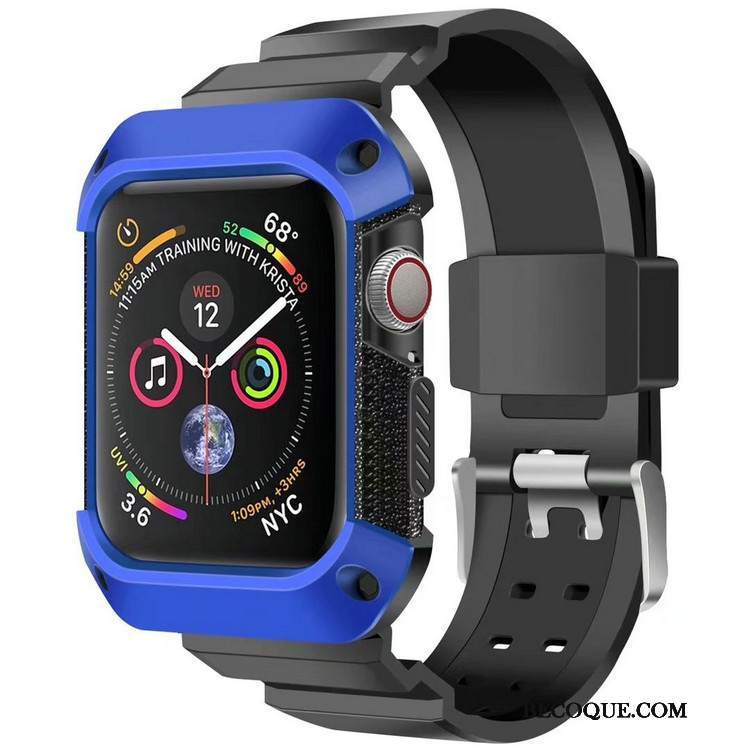 Futerał Apple Watch Series 4 Ochraniacz Niebieski Pancerz, Etui Apple Watch Series 4 Anti-fall Sportowe