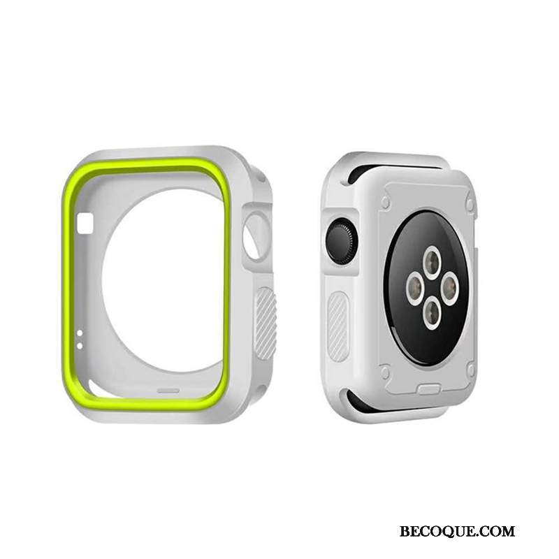 Futerał Apple Watch Series 4 Silikonowe Granica Anti-fall, Etui Apple Watch Series 4 Miękki Akcesoria Zielony