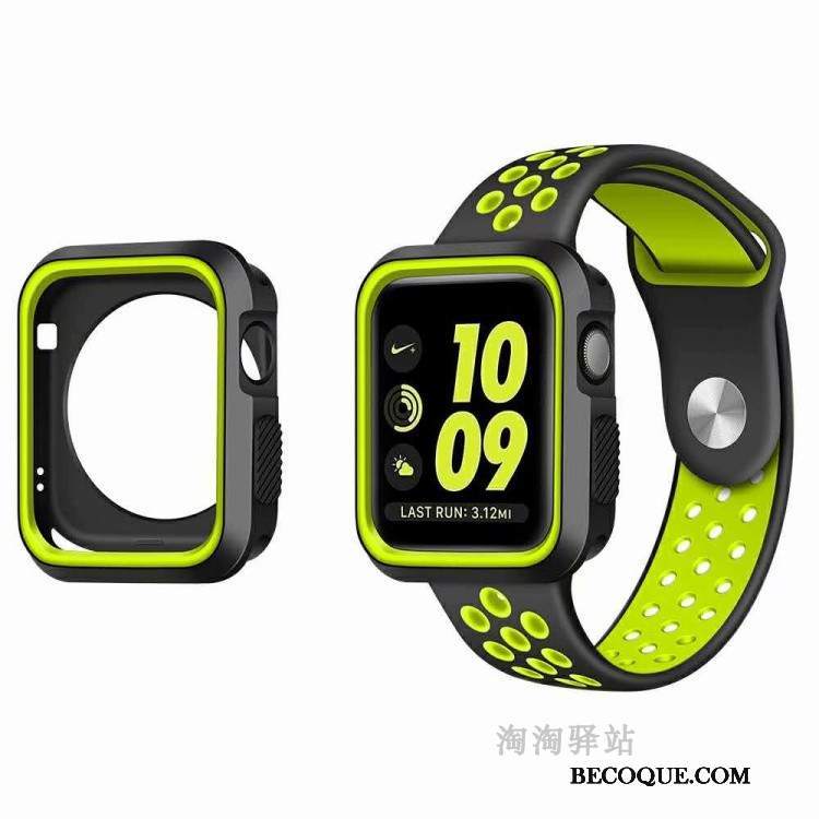 Futerał Apple Watch Series 5 Silikonowe Anti-fall Oddychające, Etui Apple Watch Series 5 Miękki Czerwony Sportowe