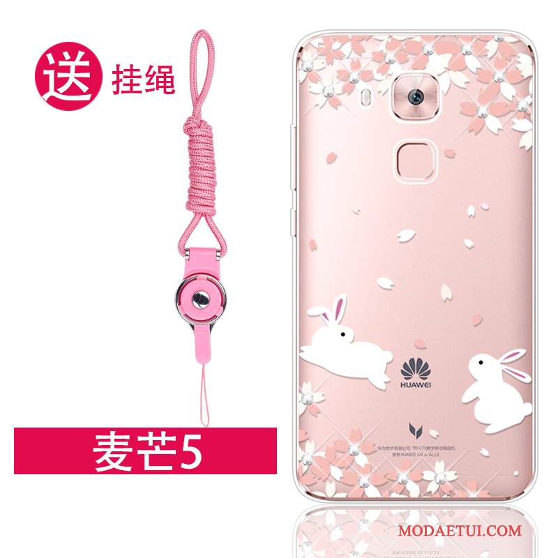 Futerał Huawei G9 Plus Miękki Różowe Anti-fall, Etui Huawei G9 Plus Silikonowe Na Telefon