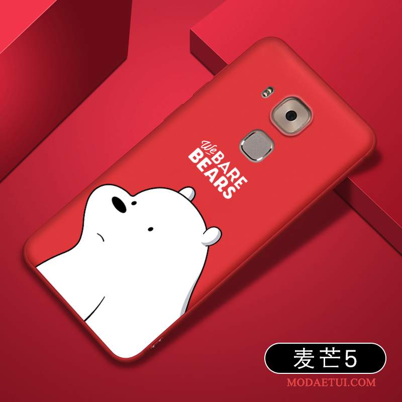 Futerał Huawei G9 Plus Silikonowe Na Telefon Nubuku, Etui Huawei G9 Plus Miękki Czerwony Anti-fall