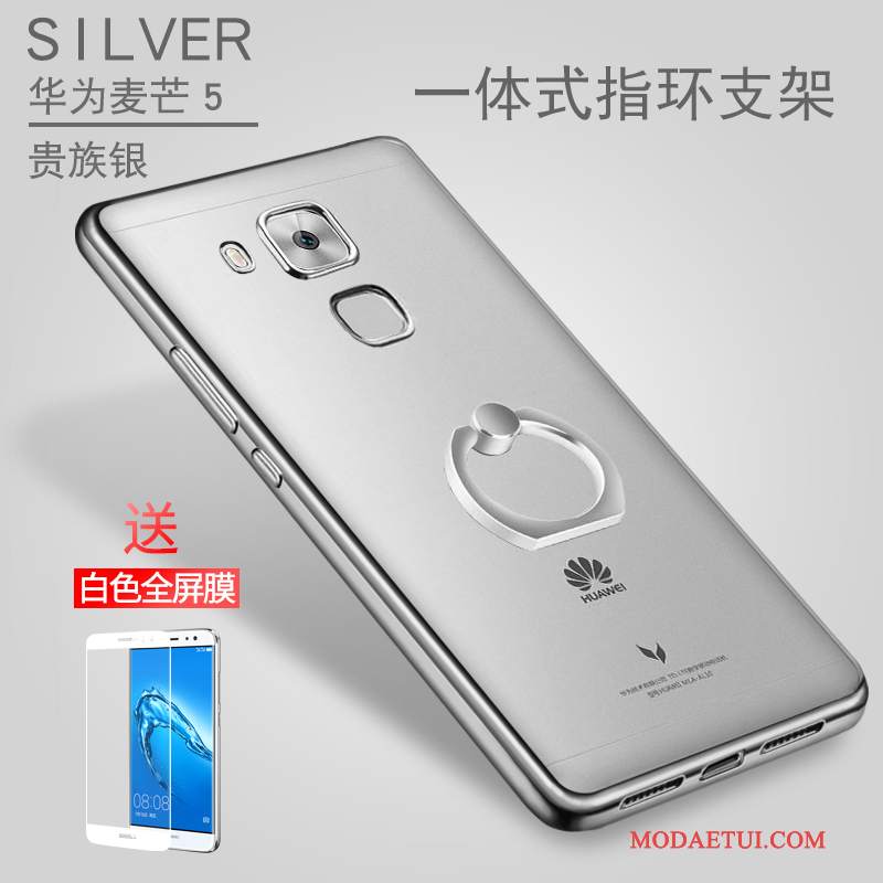 Futerał Huawei G9 Plus Silikonowe Ringna Telefon, Etui Huawei G9 Plus Wspornik Różowe Złoto Przezroczysty