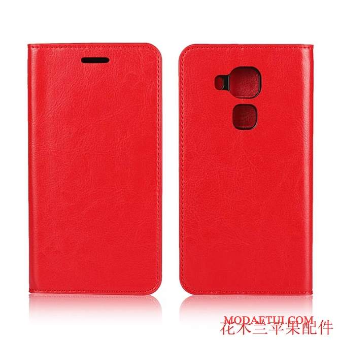 Futerał Huawei G9 Plus Skóra Na Telefon Anti-fall, Etui Huawei G9 Plus Pokrowce Czerwony