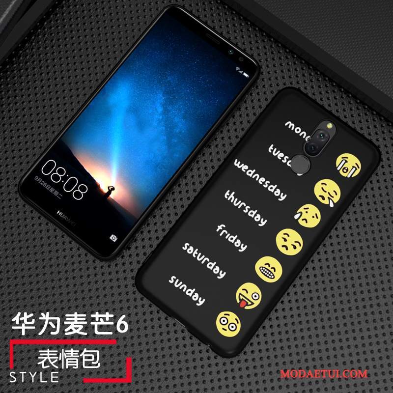 Futerał Huawei Mate 10 Lite Kreatywne Osobowość Anti-fall, Etui Huawei Mate 10 Lite Szkło Hartowane Czarny