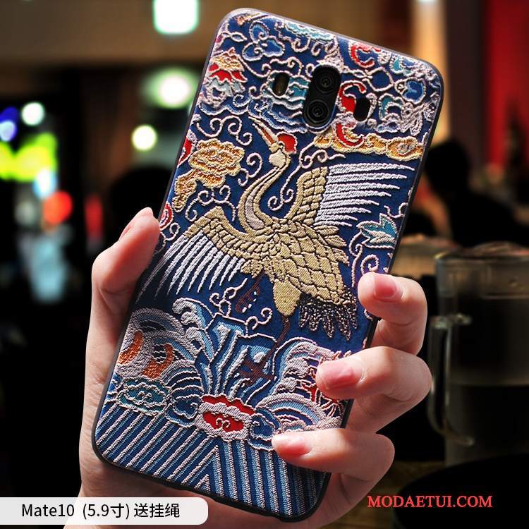 Futerał Huawei Mate 10 Miękki Na Telefon Różowe, Etui Huawei Mate 10 Silikonowe Etniczny Chiński Styl