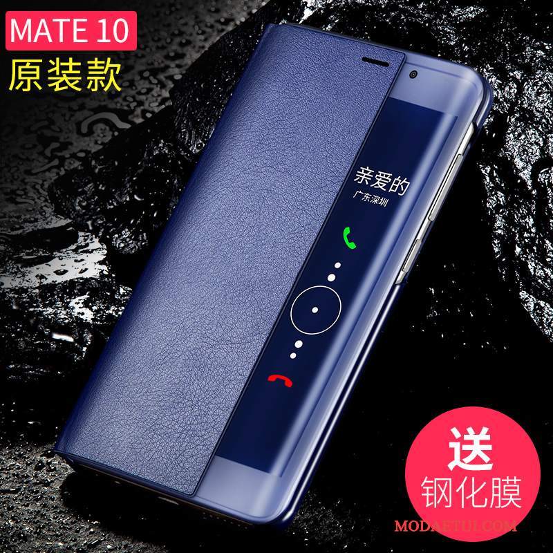 Futerał Huawei Mate 10 Ochraniacz Anti-fall Niebieski, Etui Huawei Mate 10 Skóra Na Telefon