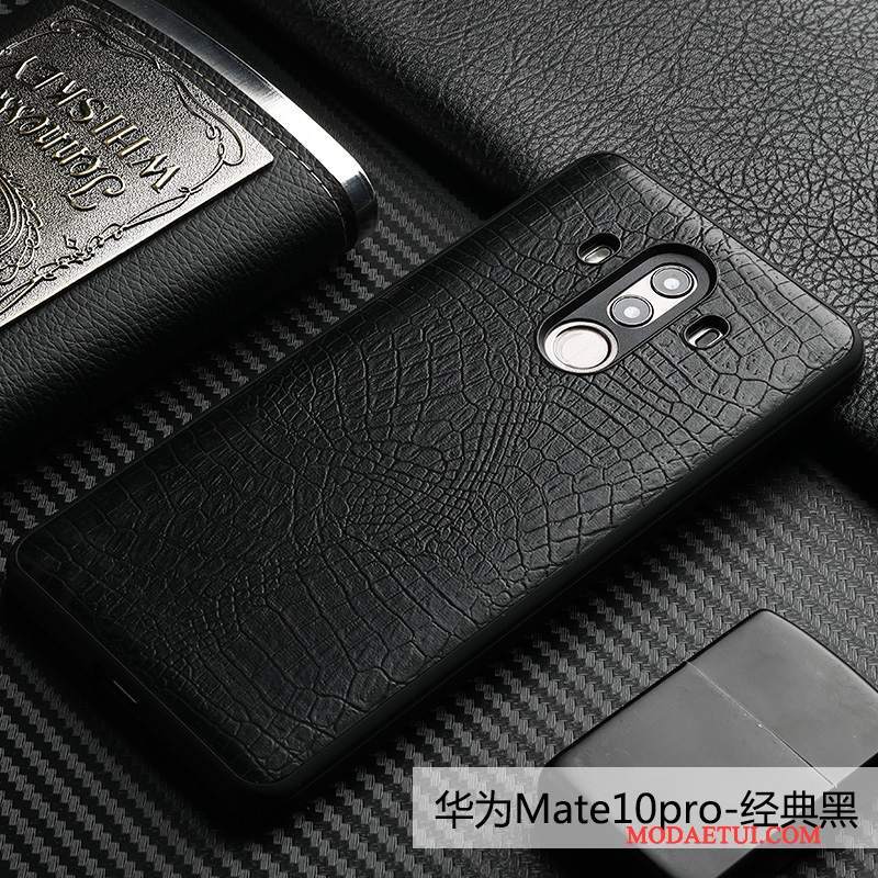 Futerał Huawei Mate 10 Pro Skóra Jakość Biznes, Etui Huawei Mate 10 Pro Torby Na Telefon Czarny