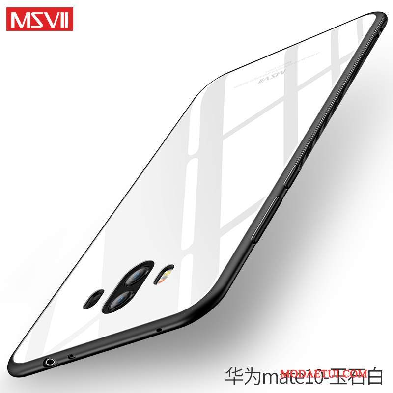 Futerał Huawei Mate 10 Silikonowe Czarny Szkło, Etui Huawei Mate 10 Torby Anti-fall Osobowość
