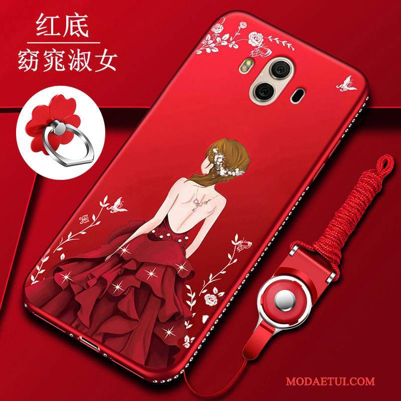 Futerał Huawei Mate 10 Silikonowe Na Telefon Anti-fall, Etui Huawei Mate 10 Miękki Czerwony