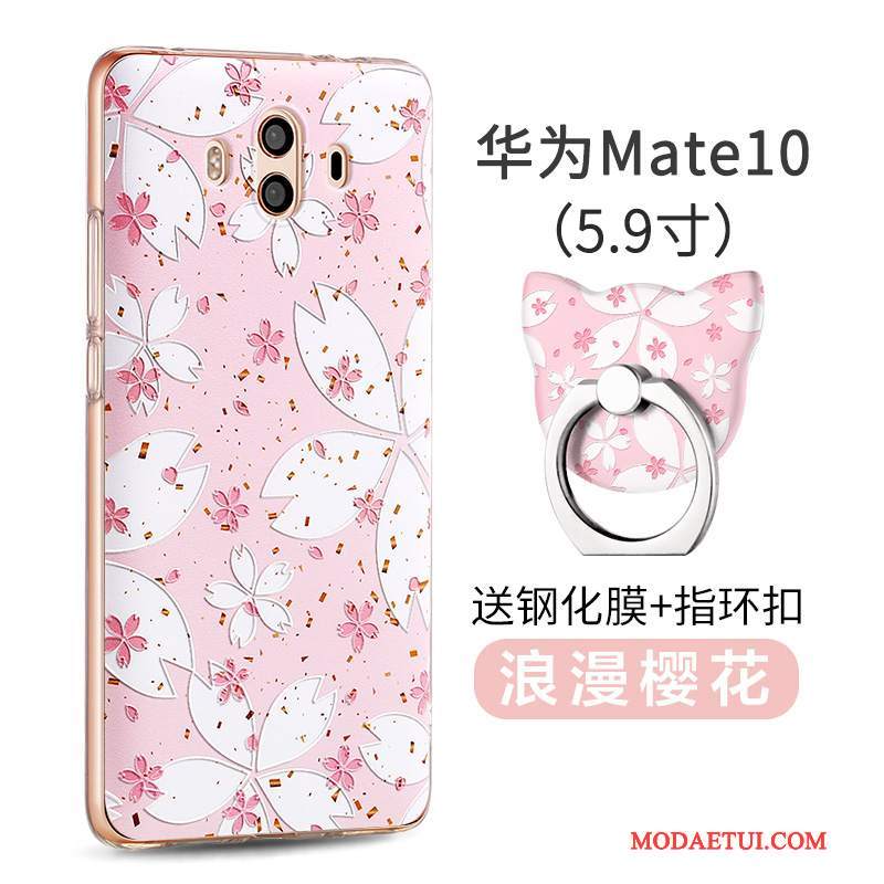 Futerał Huawei Mate 10 Torby Anti-fall Osobowość, Etui Huawei Mate 10 Silikonowe Na Telefon Różowe