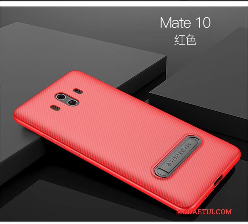 Futerał Huawei Mate 10 Wspornik Wzórna Telefon, Etui Huawei Mate 10 Miękki Anti-fall Czerwony