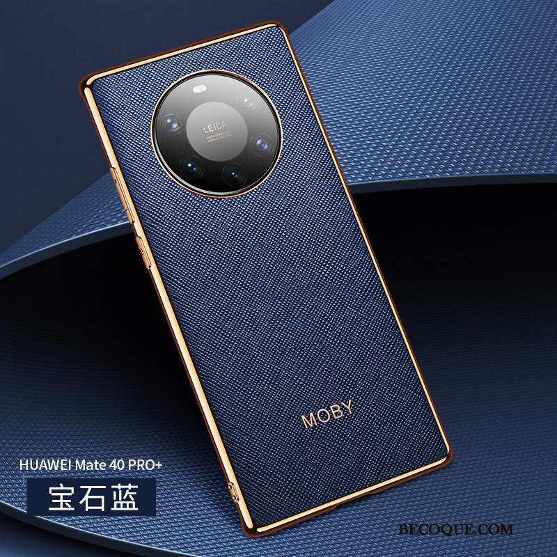 Futerał Huawei Mate 40 Pro+ Skóra Anti-fall Granica, Etui Huawei Mate 40 Pro+ Luksusowy Cienkiena Telefon