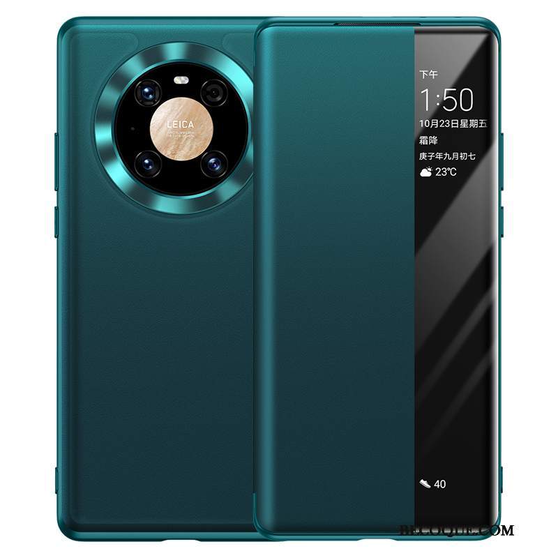Futerał Huawei Mate 40 Skóra Zielonyna Telefon, Etui Huawei Mate 40 Ochraniacz