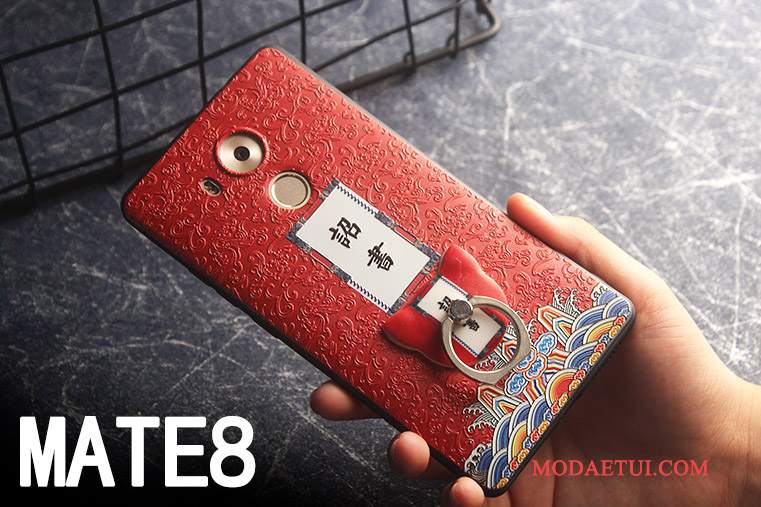 Futerał Huawei Mate 8 Ochraniacz Ring Osobowość, Etui Huawei Mate 8 Relief Na Telefon Pałac