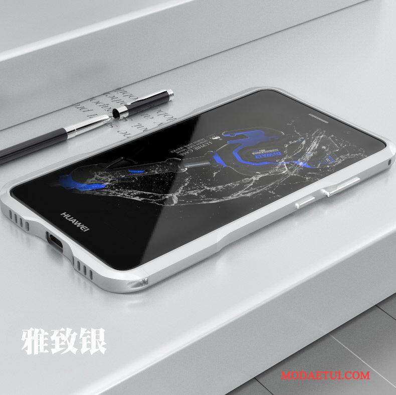Futerał Huawei Mate 9 Metal Anti-fall Cienkie, Etui Huawei Mate 9 Ochraniacz Różowe Złoto Granica