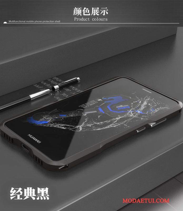 Futerał Huawei Mate 9 Metal Anti-fall Cienkie, Etui Huawei Mate 9 Ochraniacz Różowe Złoto Granica