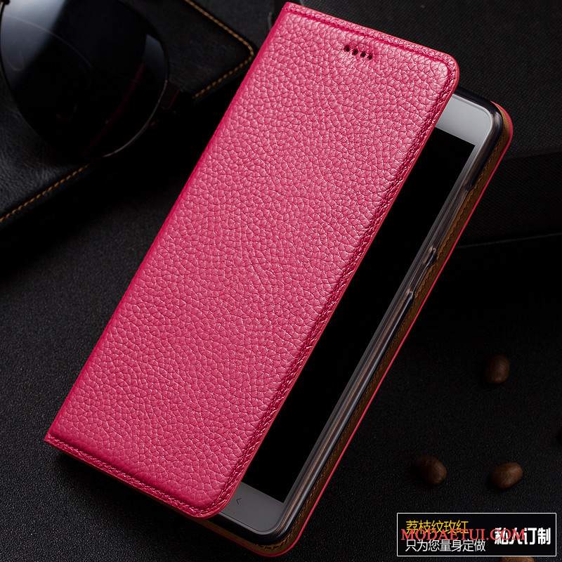 Futerał Huawei P10 Lite Pokrowce Na Telefon Różowe, Etui Huawei P10 Lite Skóra Litchi