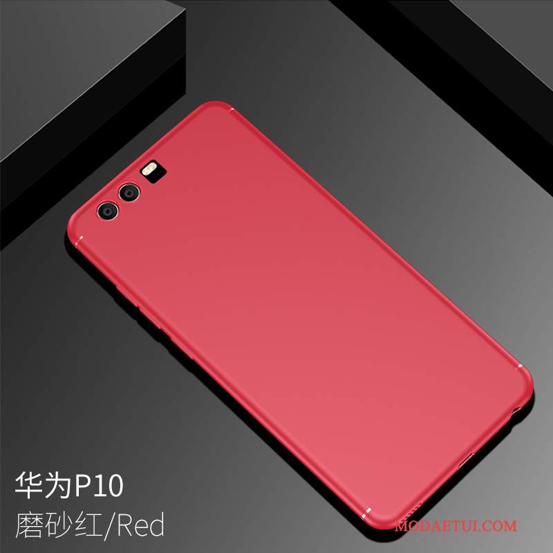 Futerał Huawei P10 Miękki Czerwony Czarny, Etui Huawei P10 Silikonowe Cienkie Filmy