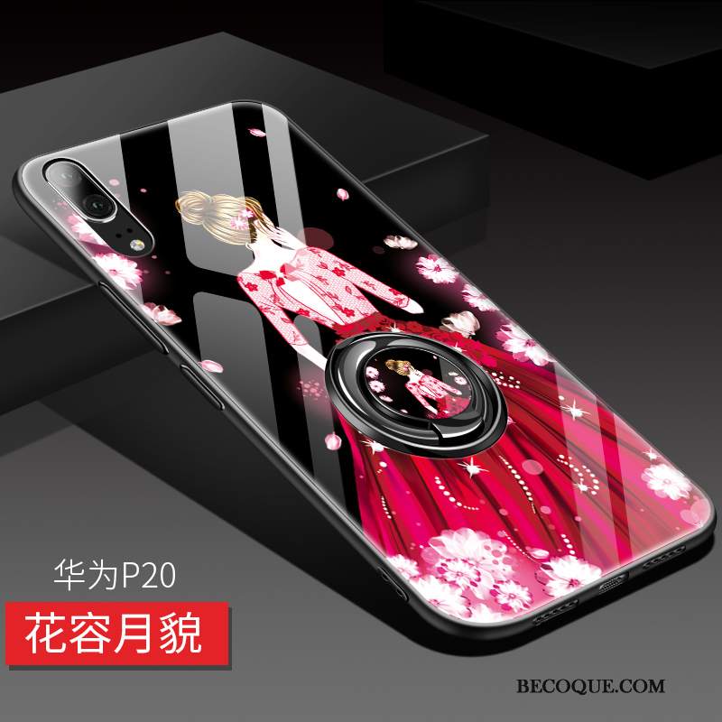 Futerał Huawei P20 Kreatywne Osobowość Czerwony Netto, Etui Huawei P20 Torby Modna Marka Zielony