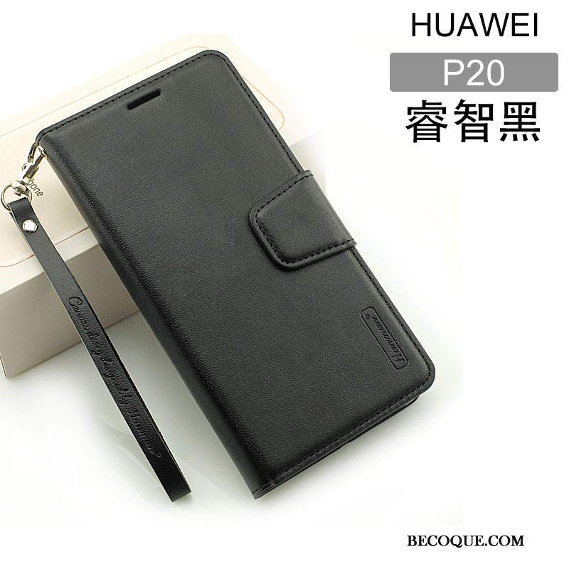 Futerał Huawei P20 Ochraniacz Anti-fallna Telefon, Etui Huawei P20 Skóra Czarny