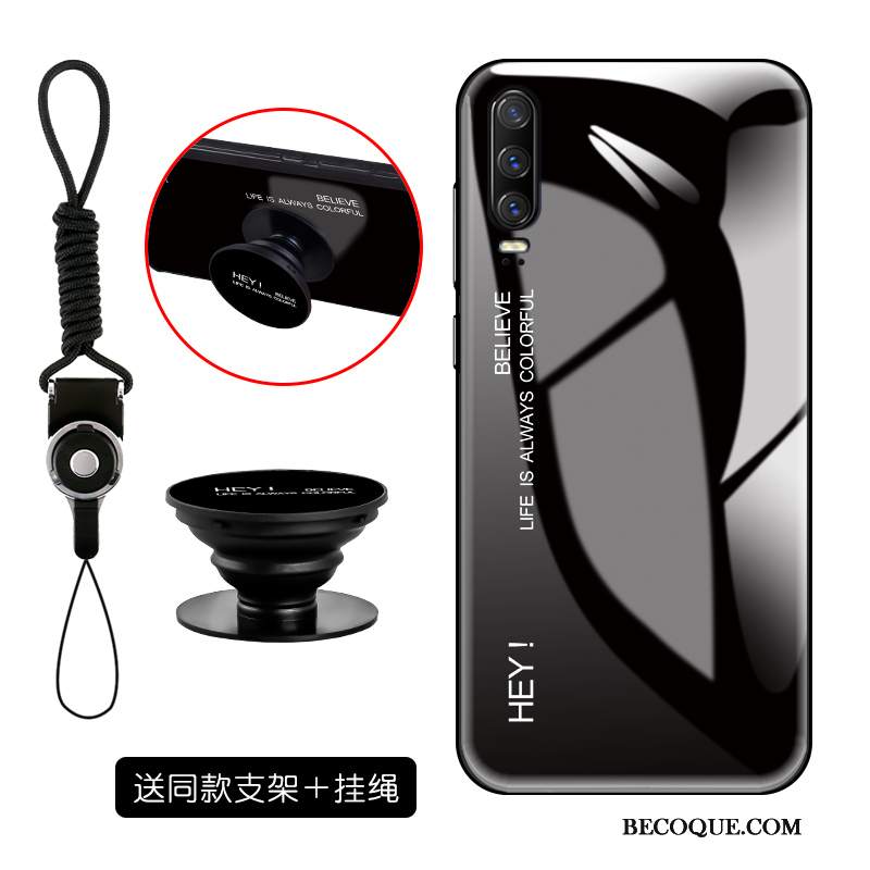 Futerał Huawei P30 Ochraniacz Anti-fallna Telefon, Etui Huawei P30 Miękki Tendencja Szkło Hartowane
