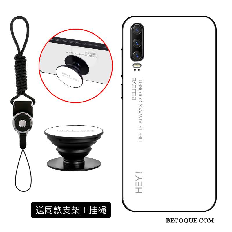 Futerał Huawei P30 Ochraniacz Anti-fallna Telefon, Etui Huawei P30 Miękki Tendencja Szkło Hartowane