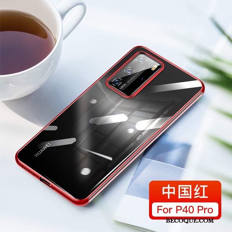 Futerał Huawei P40 Pro Silikonowe Wysoki Koniec Czerwony Netto, Etui Huawei P40 Pro Kreatywne Anti-fall Nowy