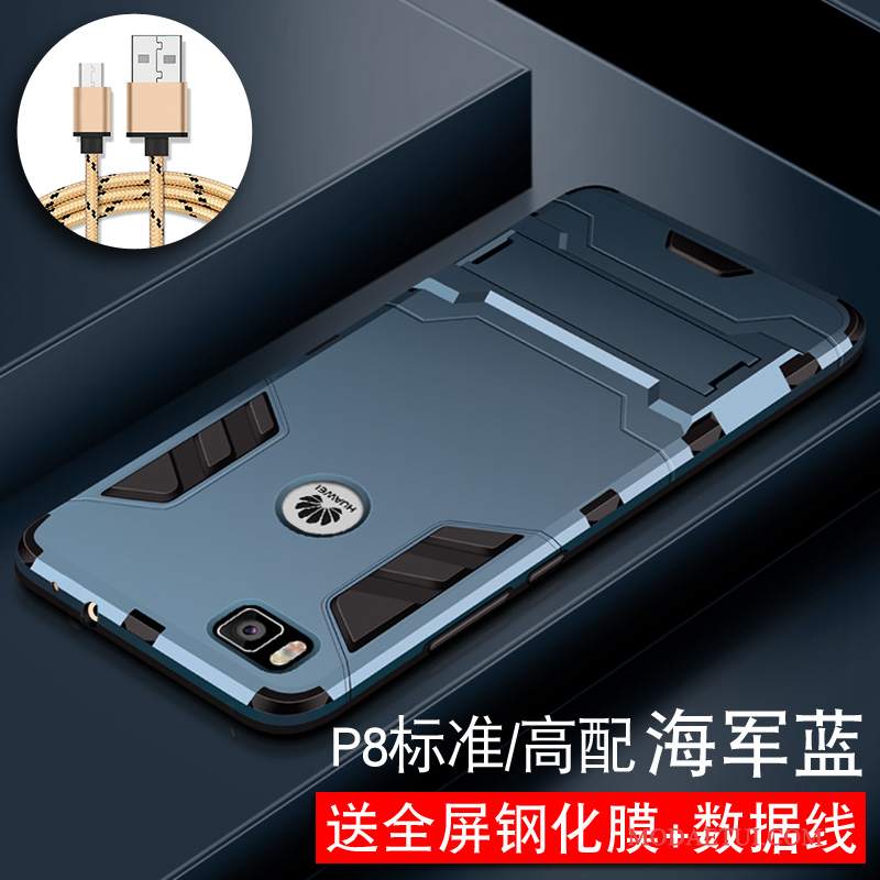 Futerał Huawei P8 Lite Ochraniacz Wysoki Anti-fall, Etui Huawei P8 Lite Złoto Nubuku