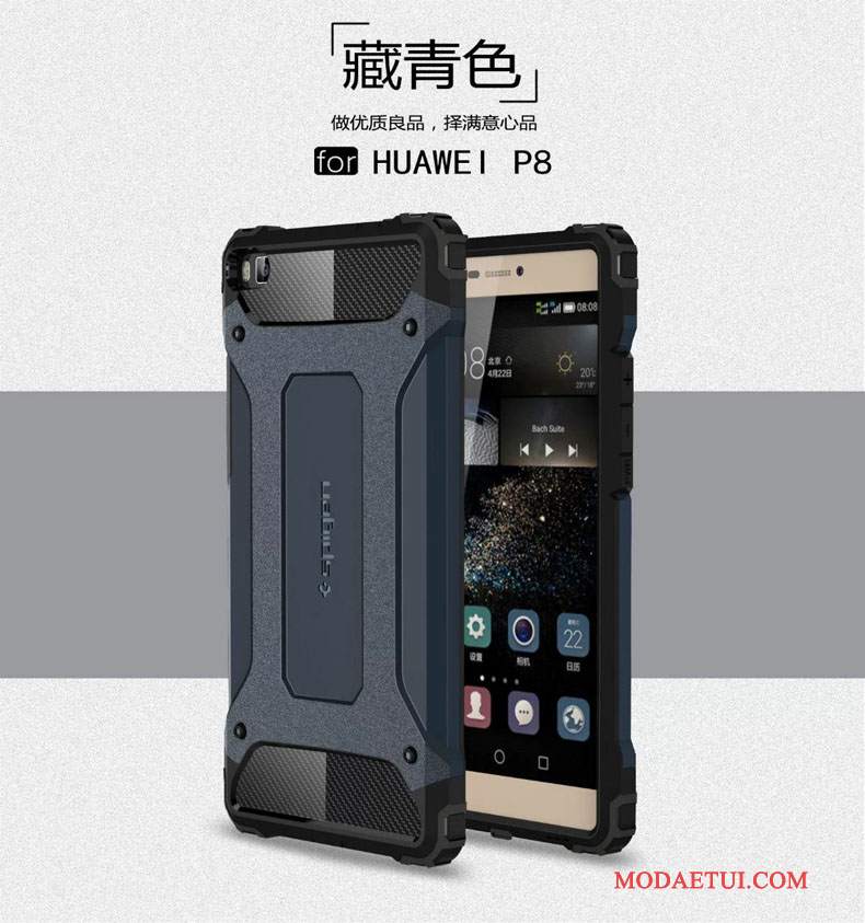 Futerał Huawei P8 Torby Na Telefon Czerwony, Etui Huawei P8 Silikonowe Trzy Mechanizmy Obronne Anti-fall