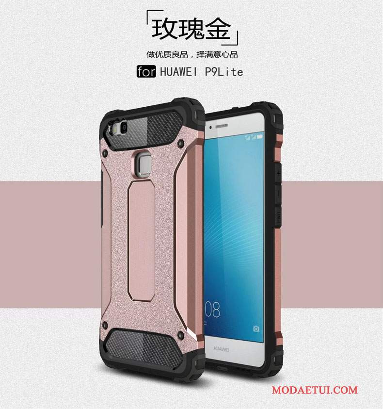 Futerał Huawei P9 Lite Silikonowe Trzy Mechanizmy Obronnena Telefon, Etui Huawei P9 Lite Metal Anti-fall Balon