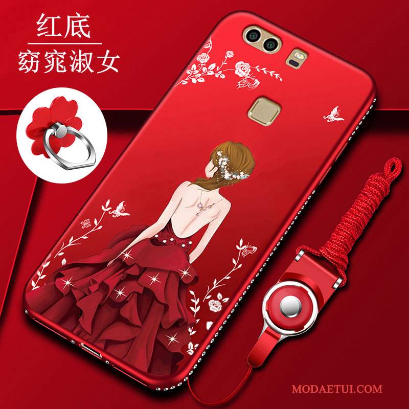 Futerał Huawei P9 Plus Miękki Anti-fallna Telefon, Etui Huawei P9 Plus Silikonowe Czerwony