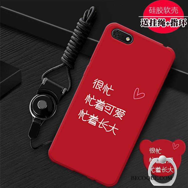 Futerał Huawei Y5 2018 Wspornik Osobowość Czerwony, Etui Huawei Y5 2018 Miękki Na Telefon