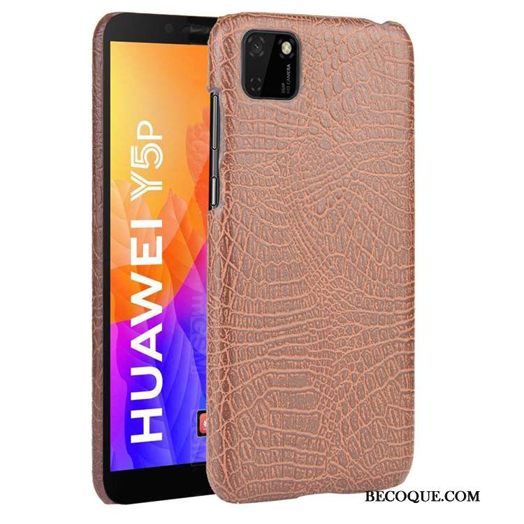 Futerał Huawei Y5p Ochraniacz Trudnona Telefon, Etui Huawei Y5p Skóra Tendencja Wzór Krokodyla