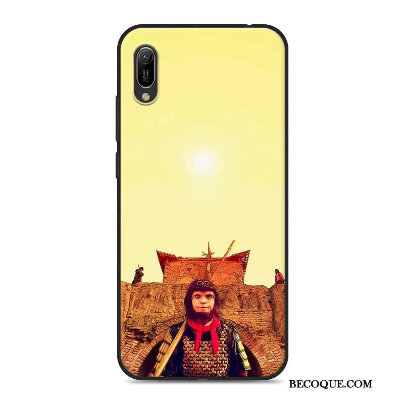 Futerał Huawei Y6 2019 Miękki Zakochanina Telefon, Etui Huawei Y6 2019 Kreatywne Czarny