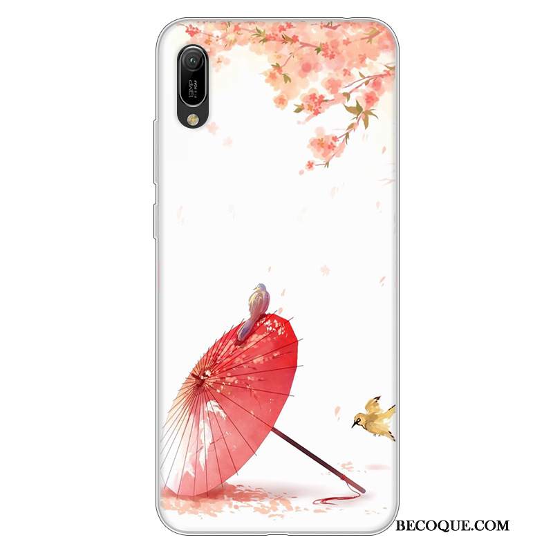 Futerał Huawei Y6 2019 Ochraniacz Białyna Telefon, Etui Huawei Y6 2019 Silikonowe Różowe Anti-fall
