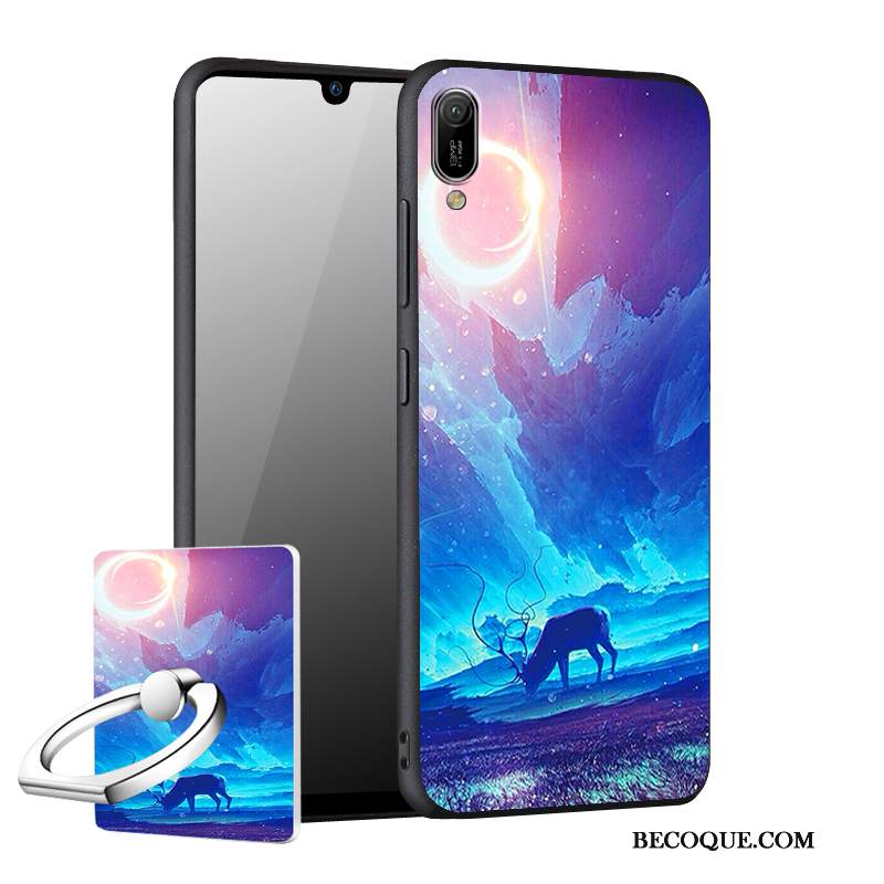 Futerał Huawei Y6 2019 Silikonowe Czarny Osobowość, Etui Huawei Y6 2019 Kreatywne Na Telefon Anti-fall