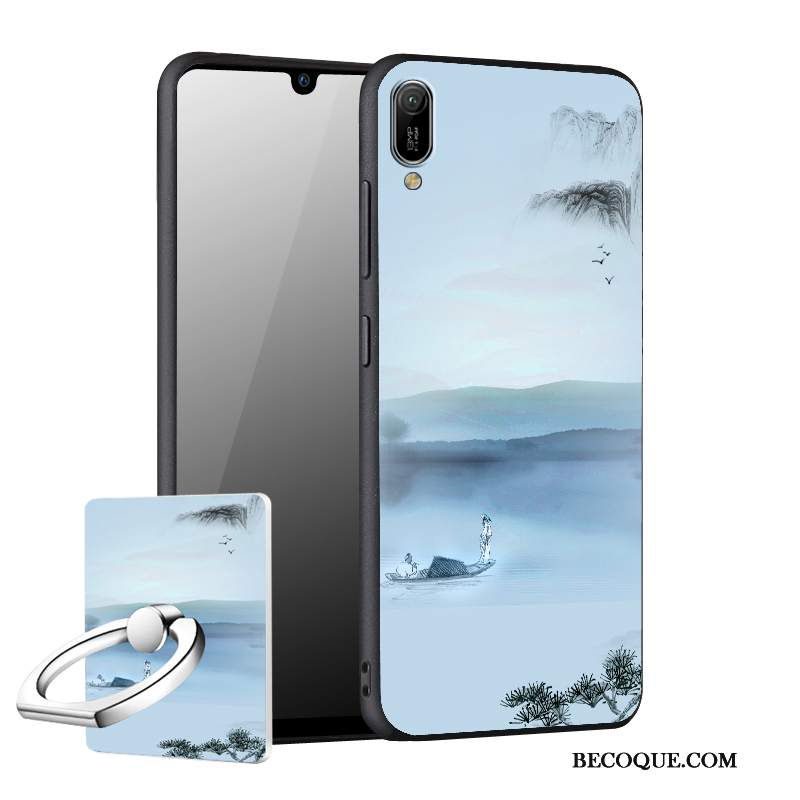 Futerał Huawei Y6 2019 Silikonowe Czarny Osobowość, Etui Huawei Y6 2019 Kreatywne Na Telefon Anti-fall