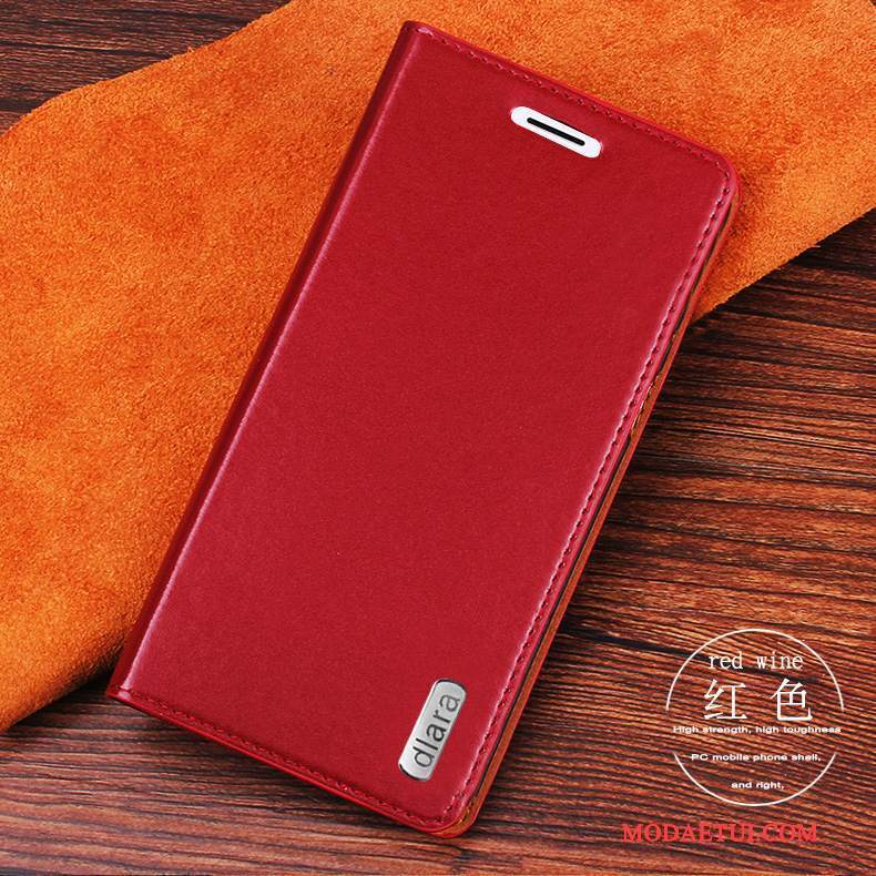 Futerał Mi Note 3 Skóra Czerwony Mały, Etui Mi Note 3 Pokrowce Na Telefon
