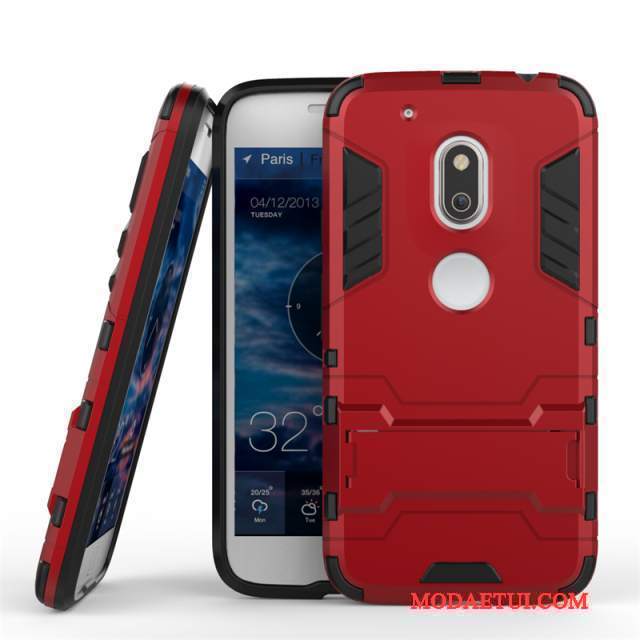 Futerał Moto G4 Play Wspornik Anti-fall Złoto, Etui Moto G4 Play Ochraniacz Podwójnana Telefon