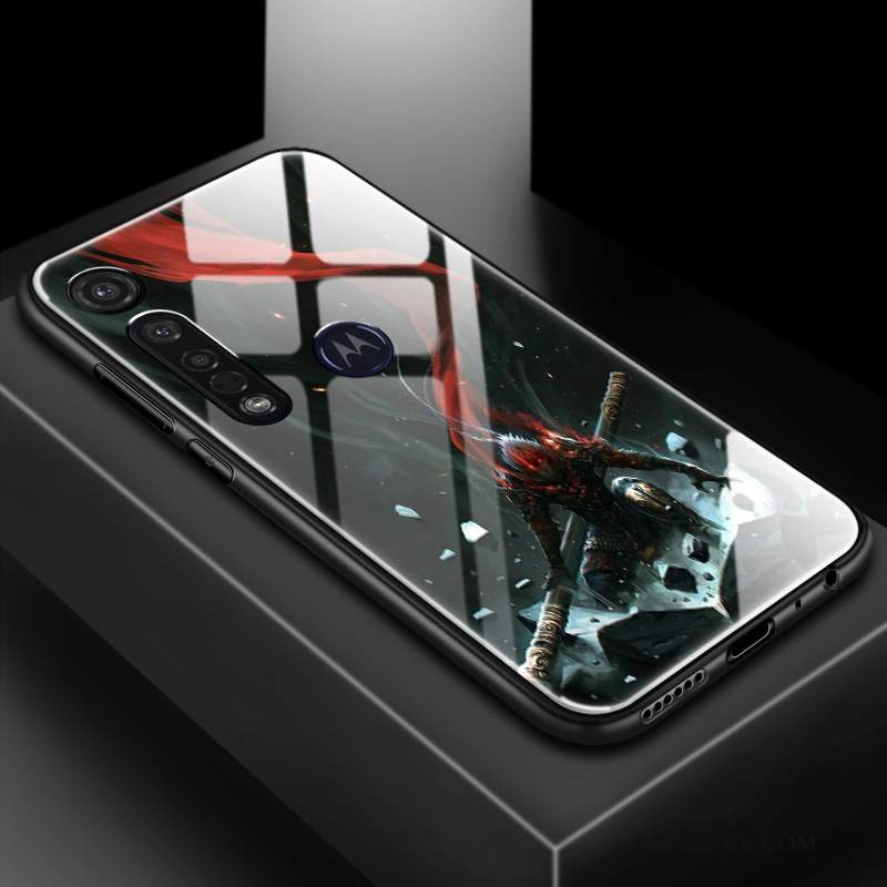 Futerał Moto G8 Plus Torby Czerwony Netto Wzór, Etui Moto G8 Plus Ochraniacz Na Telefon Osobowość