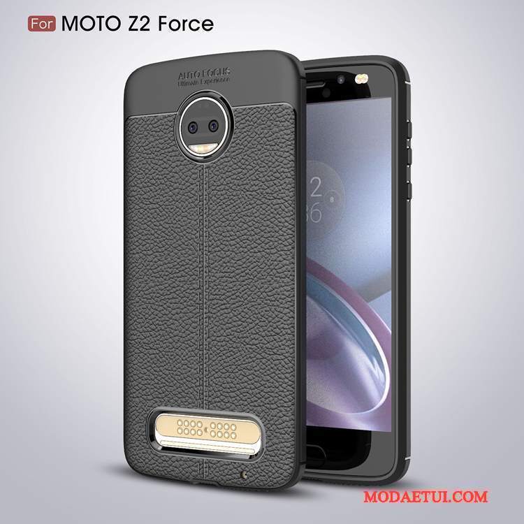 Futerał Moto Z2 Force Edition Silikonowe Anti-fallna Telefon, Etui Moto Z2 Force Edition Miękki Czarny