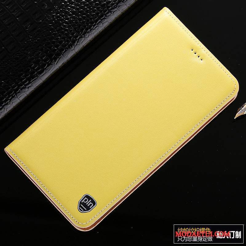 Futerał Nokia 7 Skóra Żółtyna Telefon, Etui Nokia 7 Ochraniacz