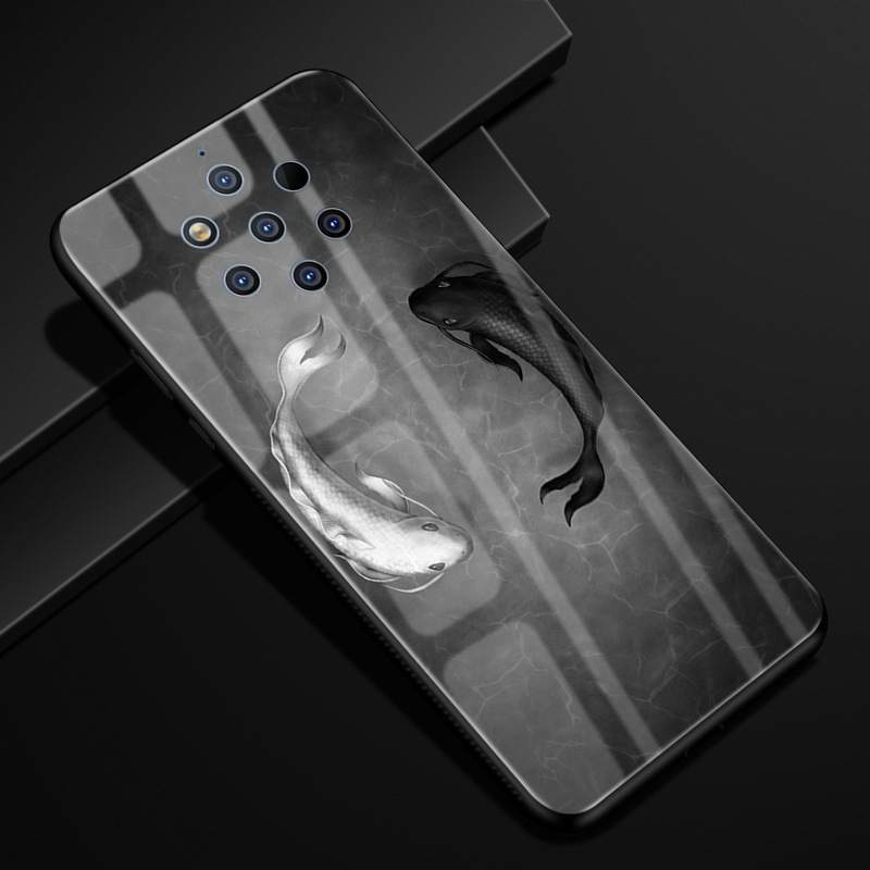 Futerał Nokia 9 Pureview Kreskówka Szkło Różowe, Etui Nokia 9 Pureview Ochraniacz Na Telefon Anti-fall