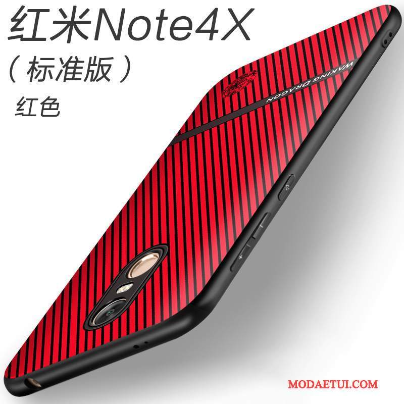 Futerał Redmi Note 4x Relief Czarny Antypoślizgowe, Etui Redmi Note 4x Ochraniacz Nubuku Czerwony