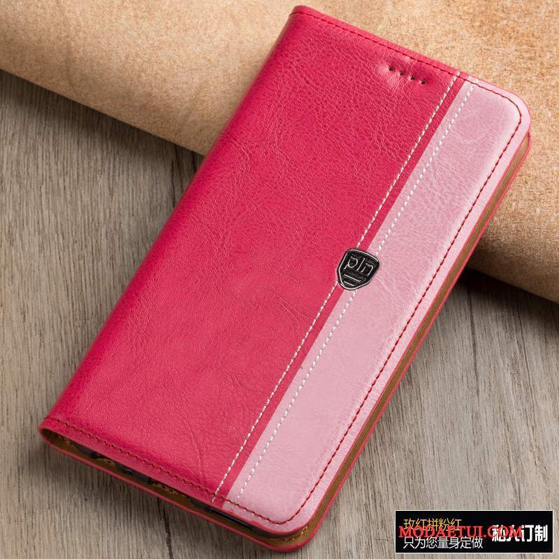 Futerał Redmi Note 4x Skóra Czerwony Mały, Etui Redmi Note 4x Ochraniacz Anti-fallna Telefon