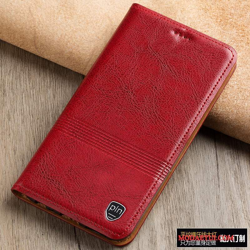 Futerał Redmi Note 5 Pokrowce Czerwonyna Telefon, Etui Redmi Note 5 Skóra