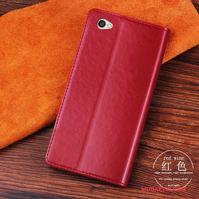 Futerał Redmi Note 5a Skóra Niebieskina Telefon, Etui Redmi Note 5a Ochraniacz Czerwony Anti-fall